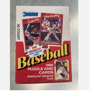 MLB 1990 DONRUSS baseball wax box